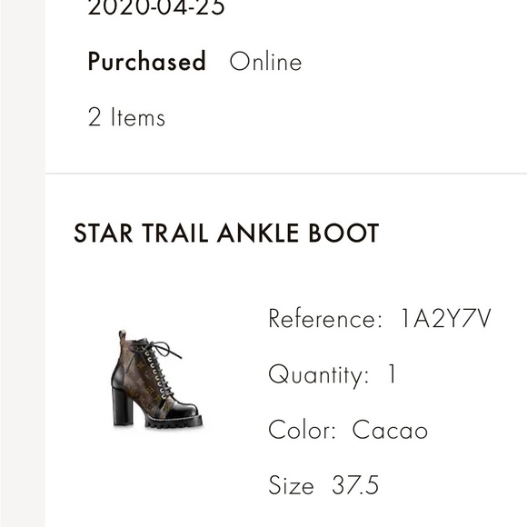 Louis Vuitton Star Trail Ankle Boot Size 37.5 100% Authentic Brand New with Box - Picture 11 of 12